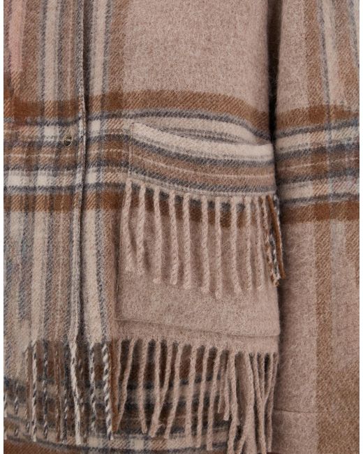 Herno Natural Alpaca Jacket With Check Pattern