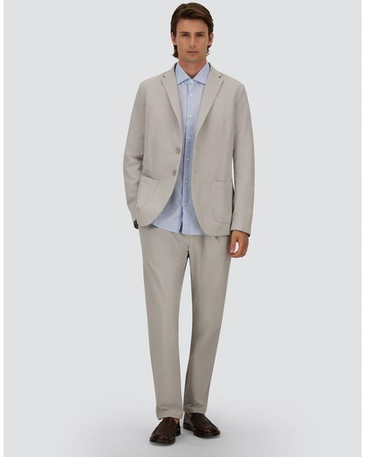Herno Gray Seer-Crease Blazer for men
