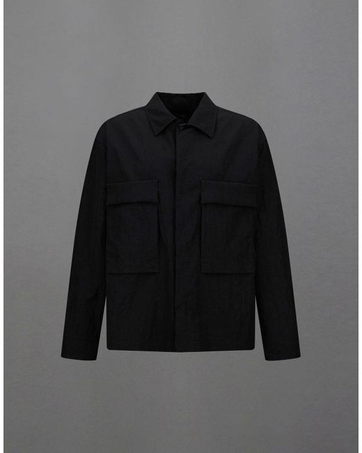 Herno Black Laminar Shacket