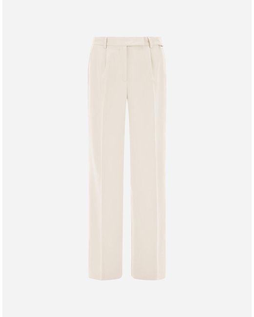 Herno White Flawless Woven Trousers