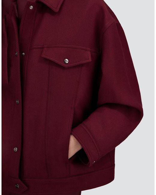 Herno Red Wool Jacket With Cavalry Twill Effect