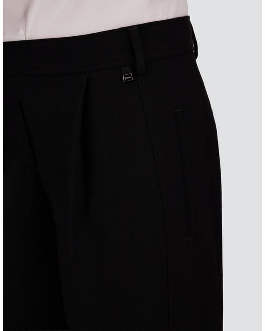 Herno Black Fluid Twill Trousers