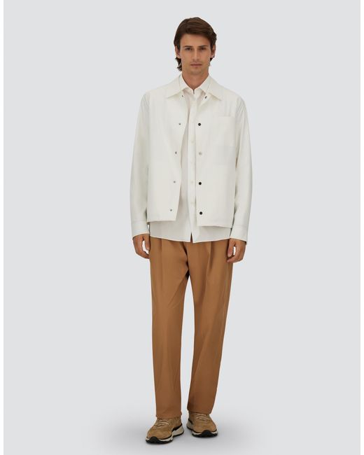 Herno White Essence Shacket for men