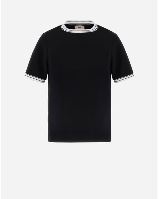Herno Black Casual Satin T-shirt