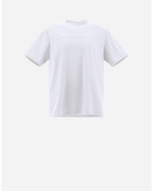 Herno White T-shirt In Superfine Cotton Stretch for men