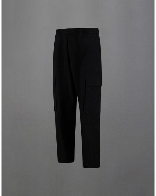 Herno Black Laminar Cargo Trousers