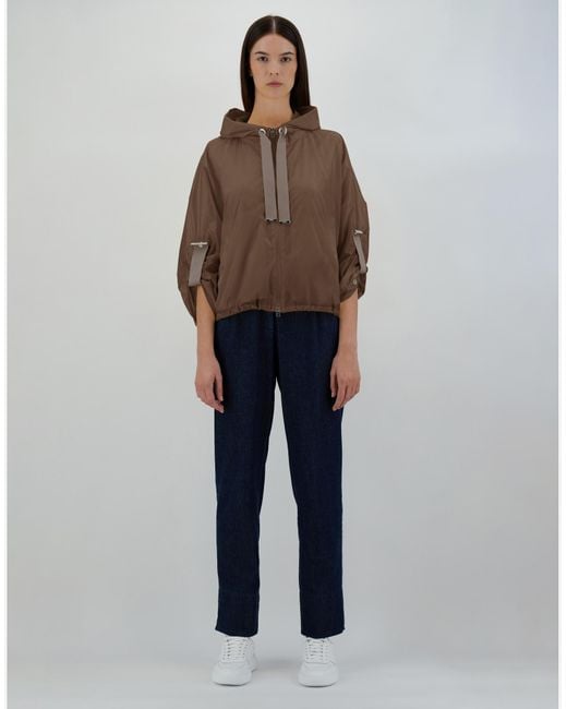 Herno Brown Iridescent A-line Jacket