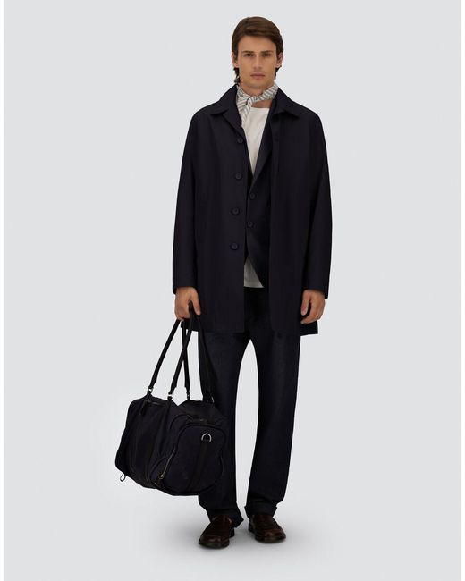 Herno Blue Raincoat for men