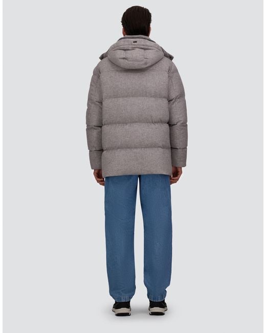 Herno Gray Short Parka for men