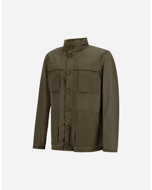 Herno Green Ultralight Crease Field Jacket for men