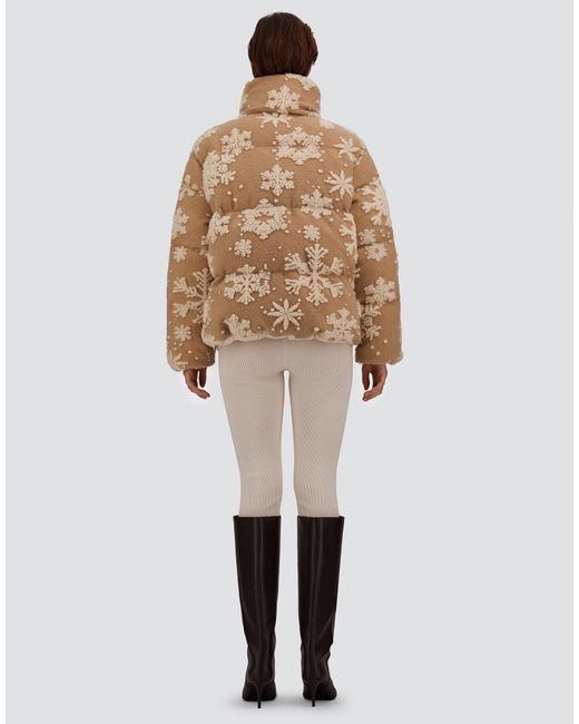 Herno Natural Snowflake Jacquard Fabric Jacket