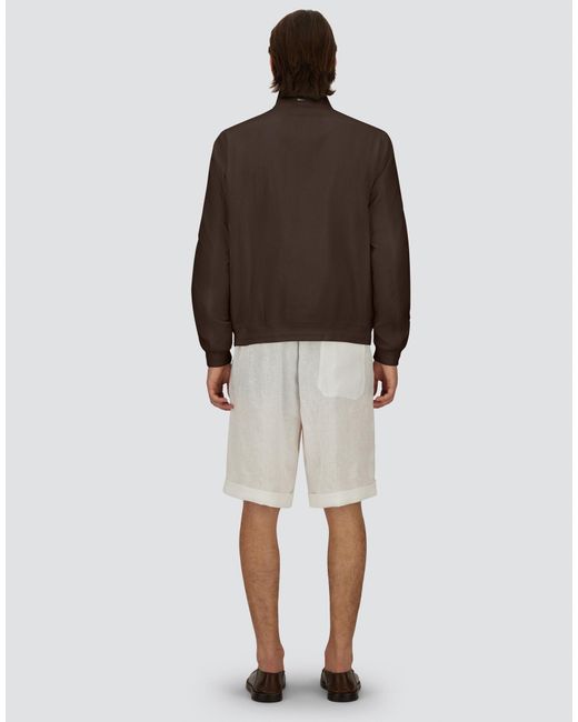 Herno Brown Bomber Jacket for men