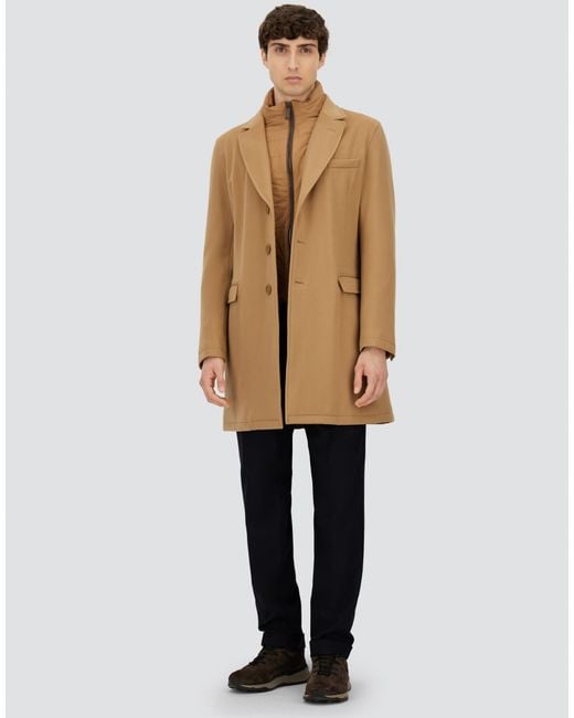 Herno Natural Wool Beaver Coat for men
