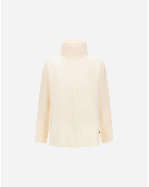 Herno White Turtleneck Sweater