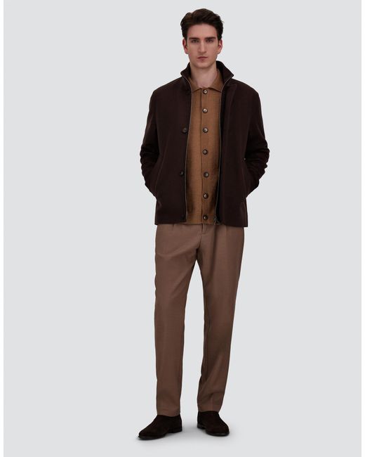 Herno Brown Pure Cashmere Jacket for men