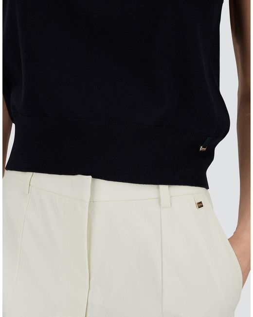 Herno White Cotton Feel Trousers