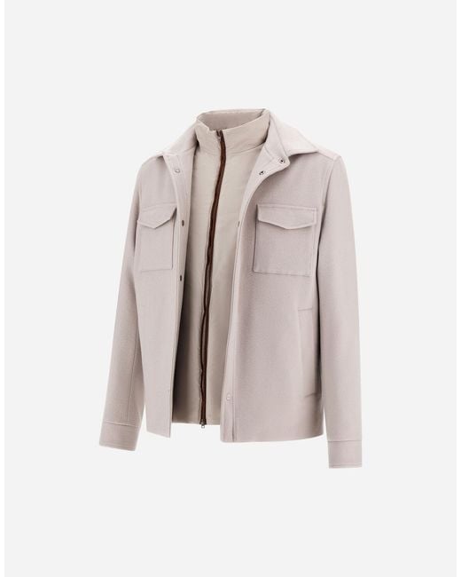 Herno White Shacket for men