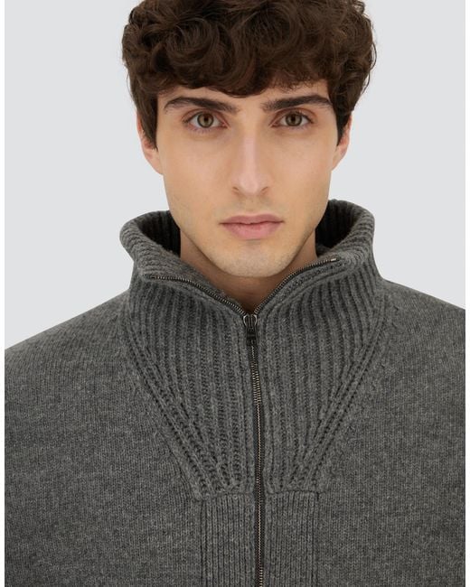 Herno Gray Cardigan for men