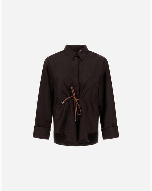 Herno Black Wool And Silk Shirt