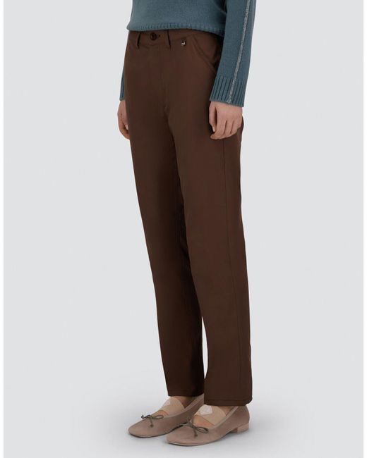 Herno Brown Resort Cotton Feel Trousers