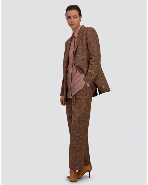 Herno Brown Baby Alpaca And Wool Trousers