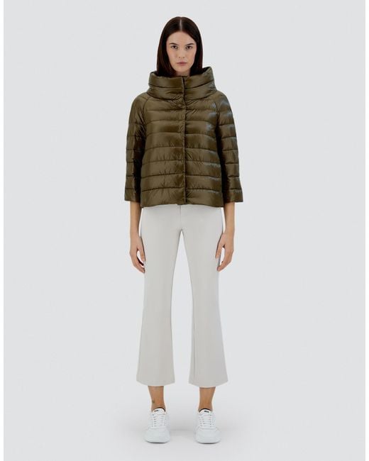 Herno Green Piumino Cappa Iconico Sofia Hdm