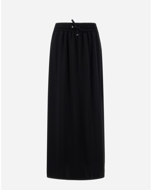 Herno Black Casual Satin Skirt