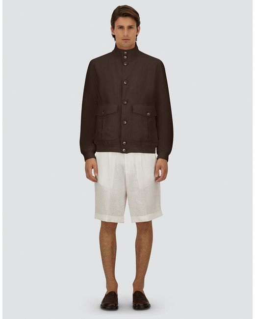 Herno Brown Bomber Jacket for men