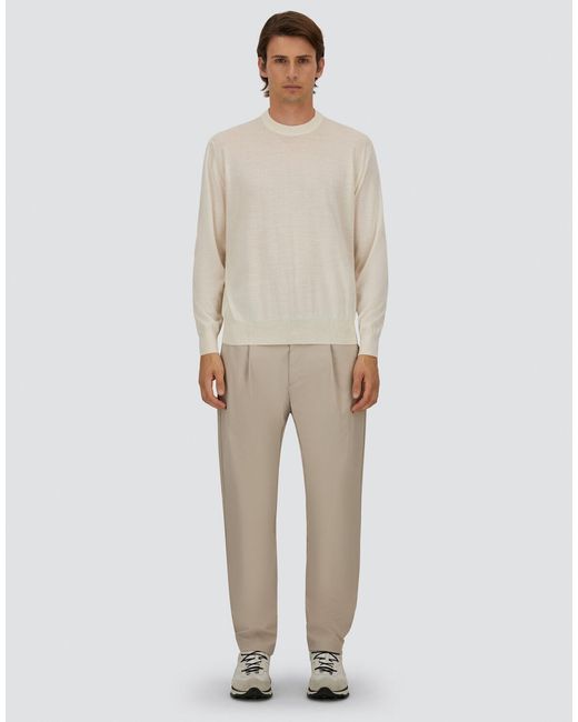 Herno Natural Cotton Feel Trousers With Drawstring for men