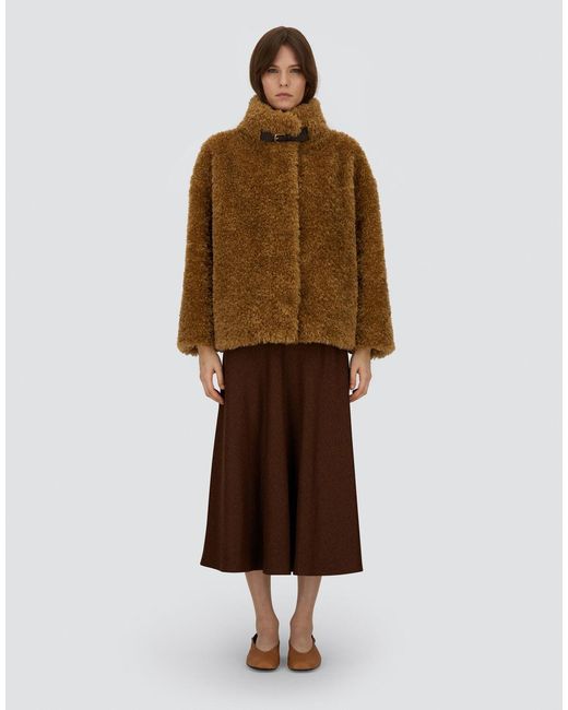 Herno Natural Curly Alternative Fur Cape