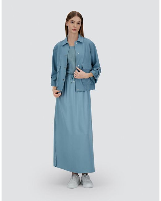 SHACKET IN VISCOSE EFFECT di Herno in Blue