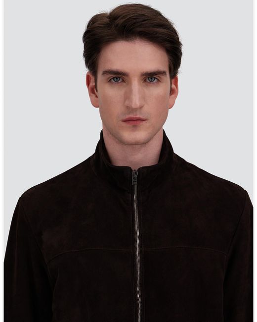 Herno Black Suede Jacket for men