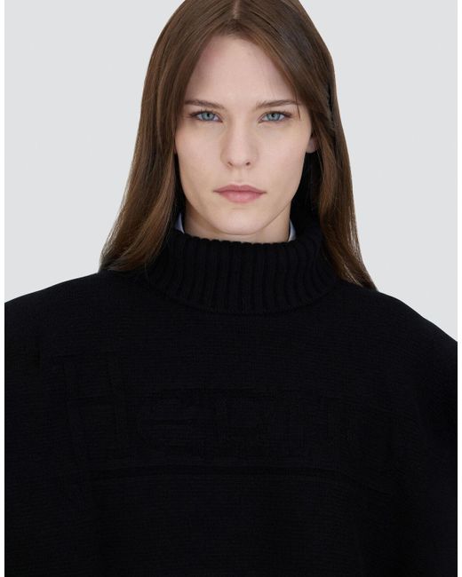 PONCHO IN 100% WOOL di Herno in Black