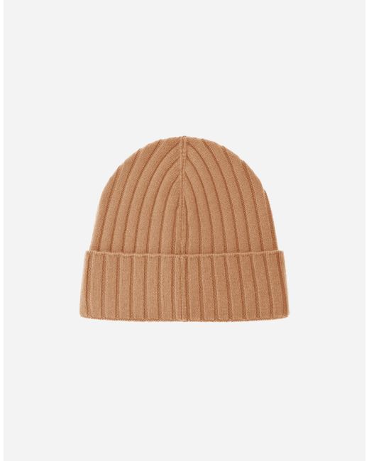Herno Natural English Rib Cashmere Beanie for men