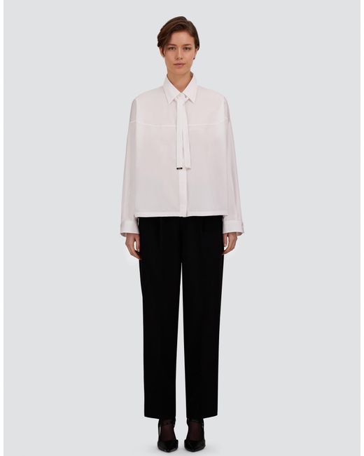 Herno Black Fluid Twill Trousers