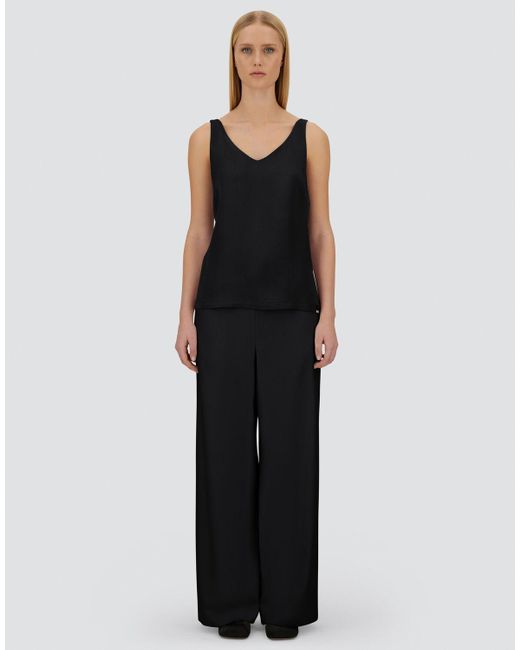 TOP RESORT IN ENVERS SATIN di Herno in Black