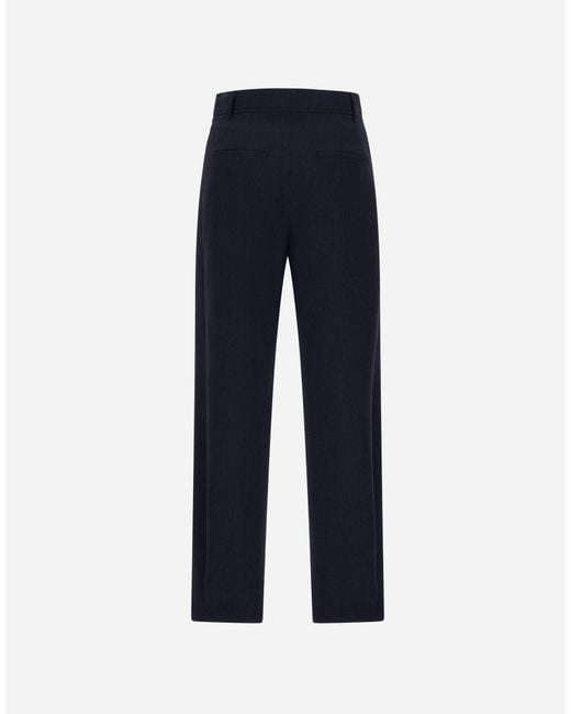Herno Blue Fluid Twill Trousers