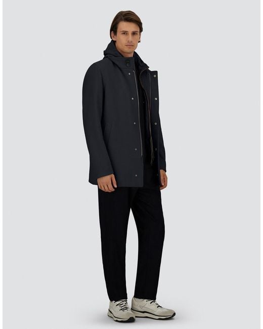 Herno Blue Trench Coat for men