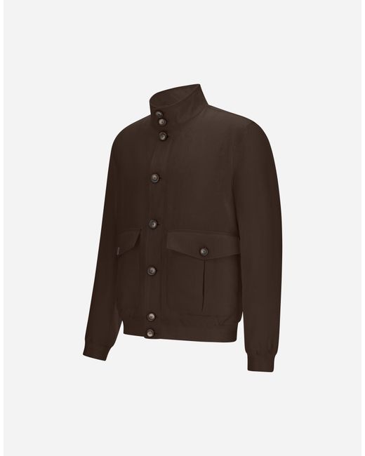 Herno Brown Bomber Jacket for men