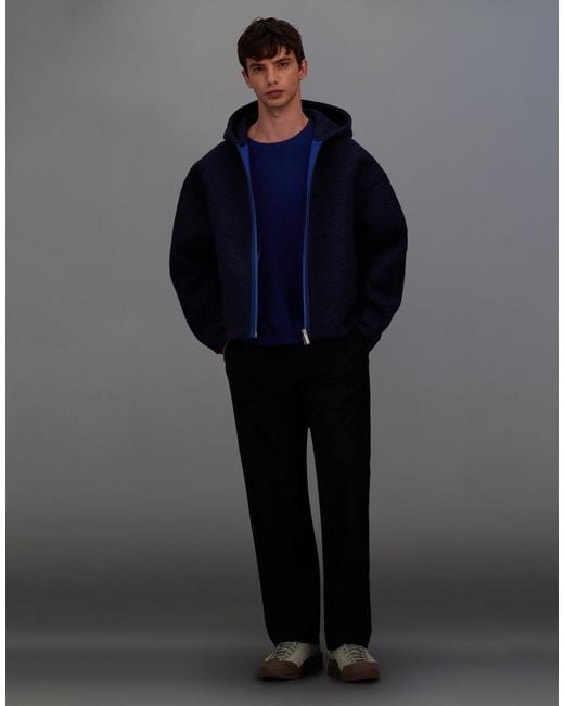Herno Blue Laminar Crew-Neck Jumper