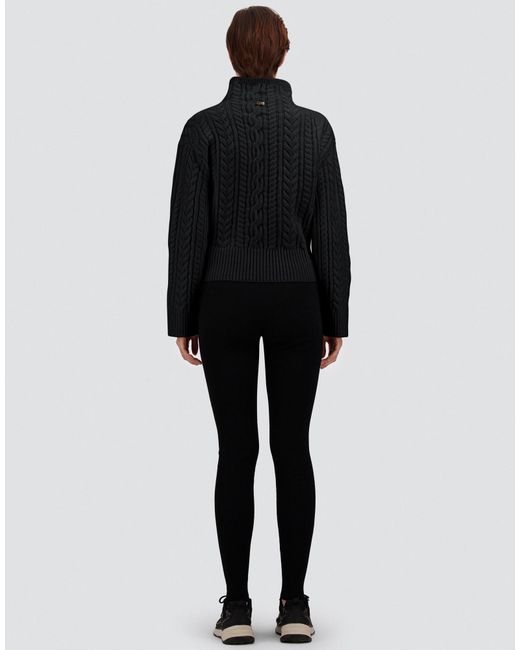 Herno Black Cable-Knit Wool Jumper