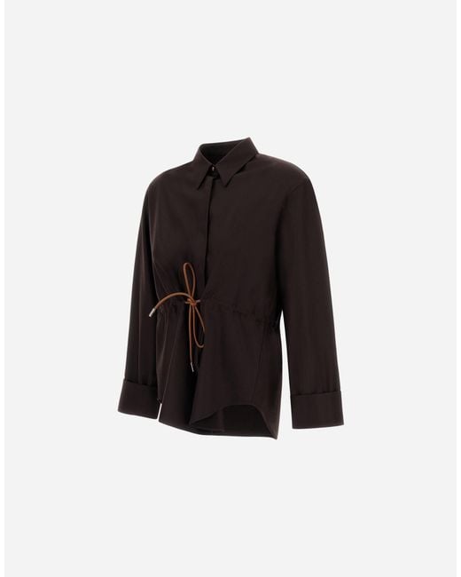 Herno Black Wool And Silk Shirt