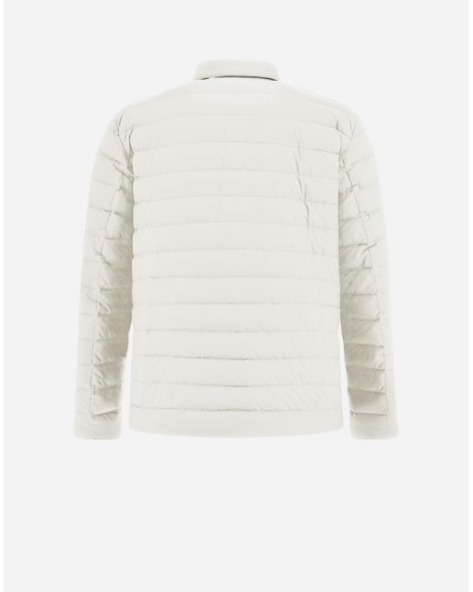 Herno White Quilted Ecoage Shirt for men