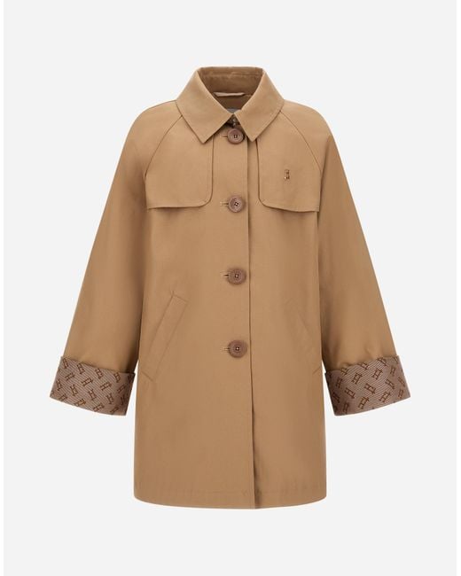 Herno Natural Gabardina De Dean Y Monogram