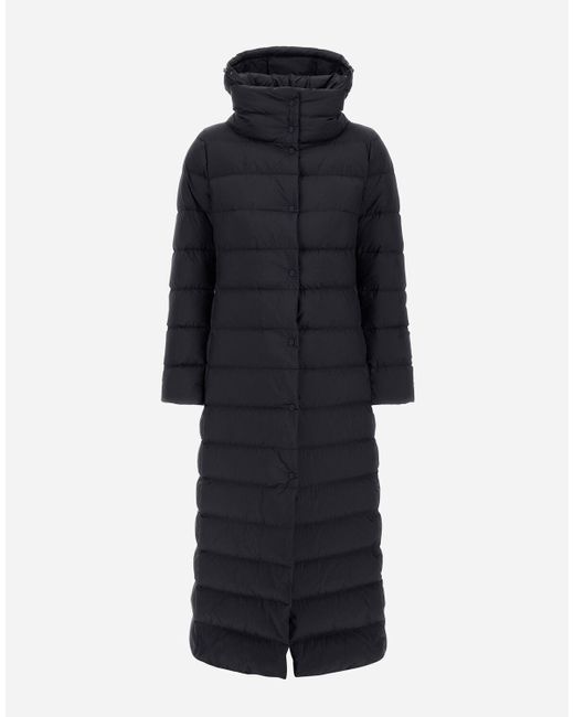 Herno Blue Long Ecoage Jacket