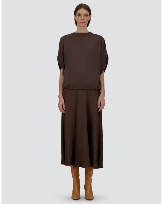 Herno Brown Satin Resort Top