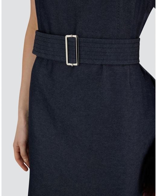Herno Blue Denim-Effect Cotton Dress