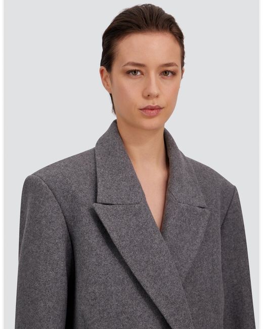 Herno Gray Wool Loden Coat