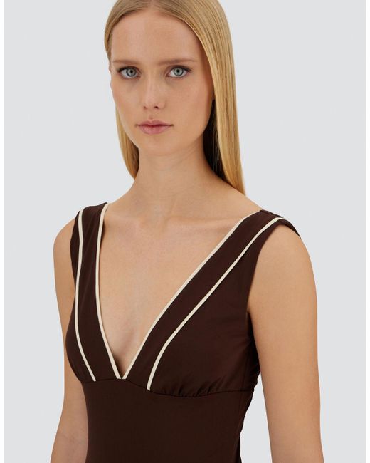 Herno Brown Resort Comfort Lycra Swimsuit