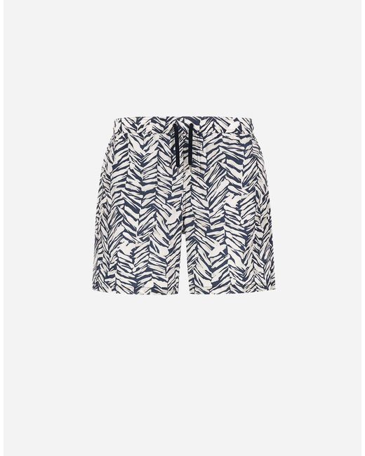 Herno White Resort Nylon Seasonal Print Swim Shorts for men